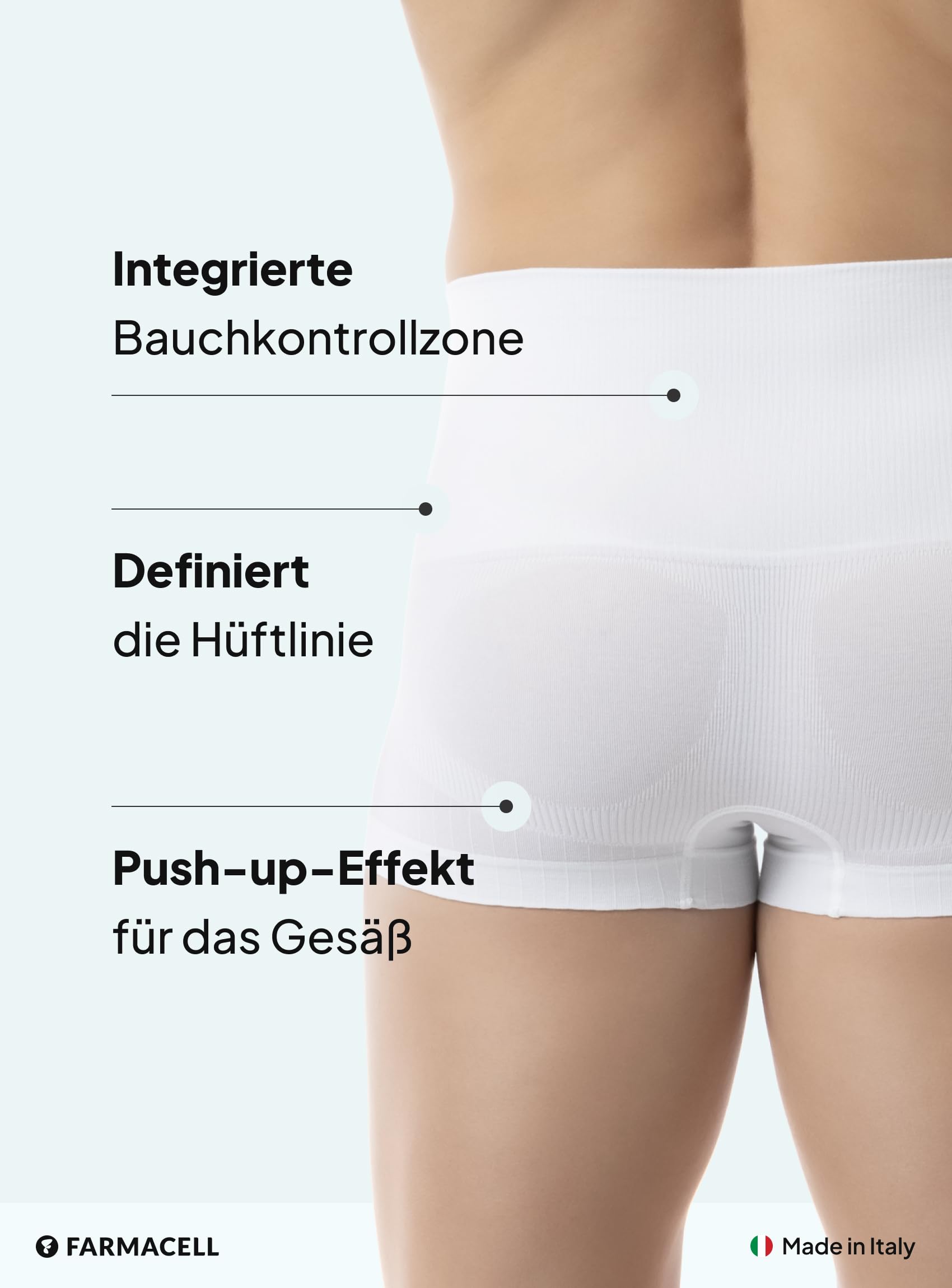 FarmaCell Shapewear Herren Boxershorts aus Baumwolle, Made in Italy, 402