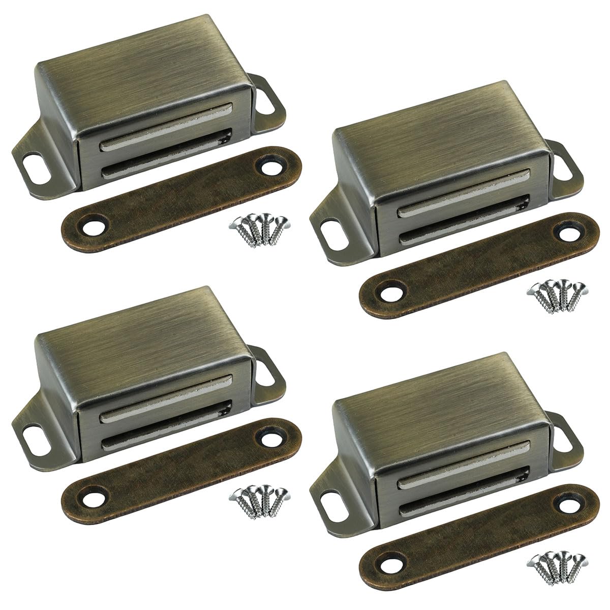 Selyse Magnetic Catch Door Magnets for Cabinet Doors Strong 14 kg Magnetic Clasps, Stainless Steel Drawers