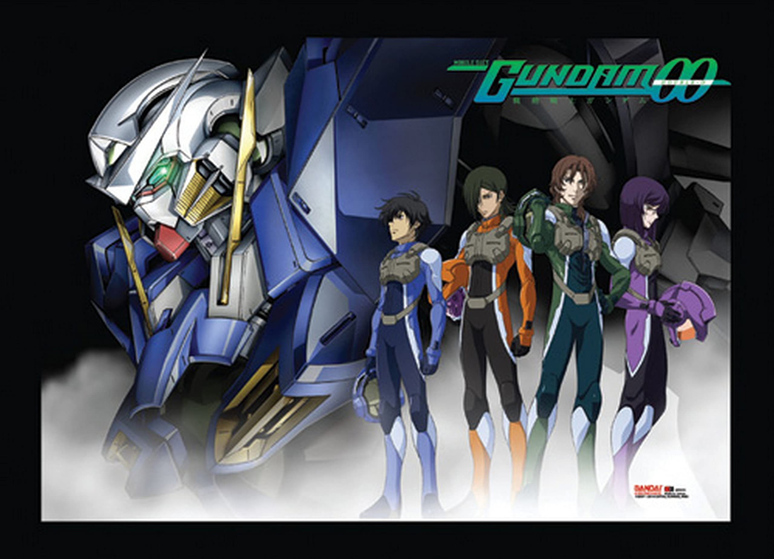 Great Eastern Entertainment Gundam 00 Exia and Pilots Wall Scroll, 33 by 44-Inch