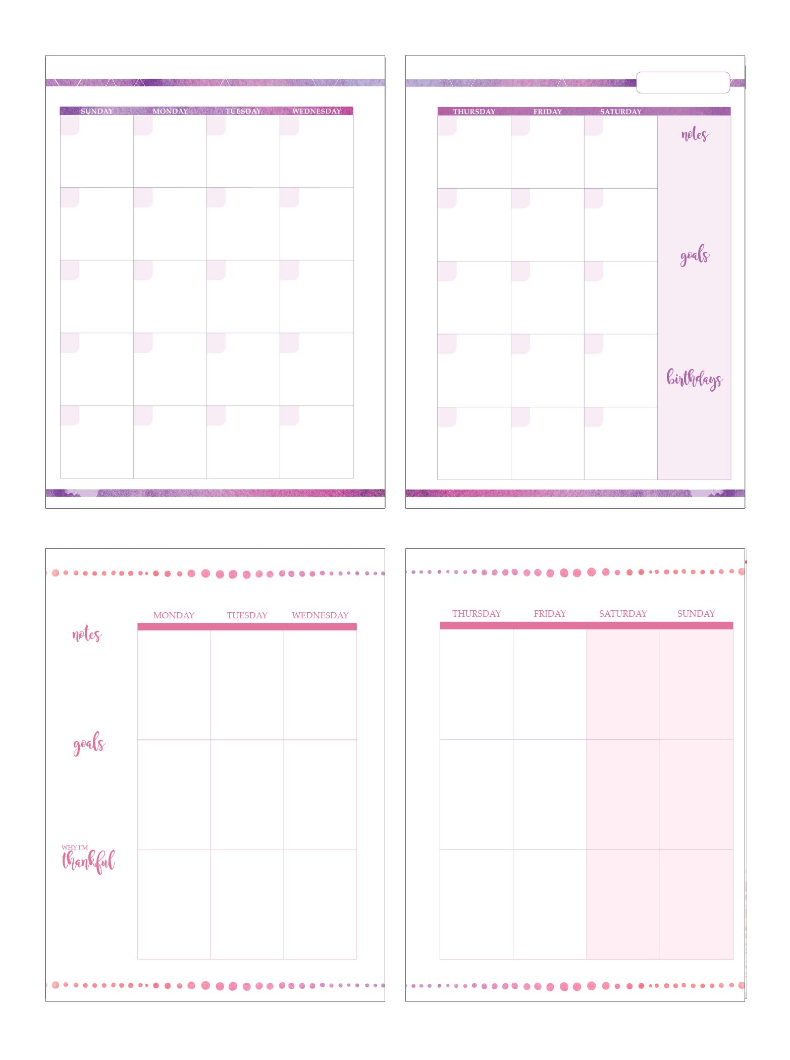 Paper House Productions 12 Monate undatierter 24,1 cm Planer mit Monats- und Ereignisflaggenaufklebern – This Moment
