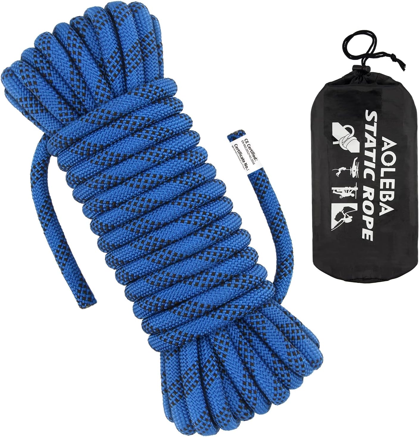 AOLEBA10.5 mm Static Climbing Rope 10M(32ft) 20M(64ft) 30M(96ft) 50M(160ft) 70M(230ft) Outdoor Rock Climbing Rope, Escape Rope Ice Climbing Equipment Fire Rescue Parachute Rope
