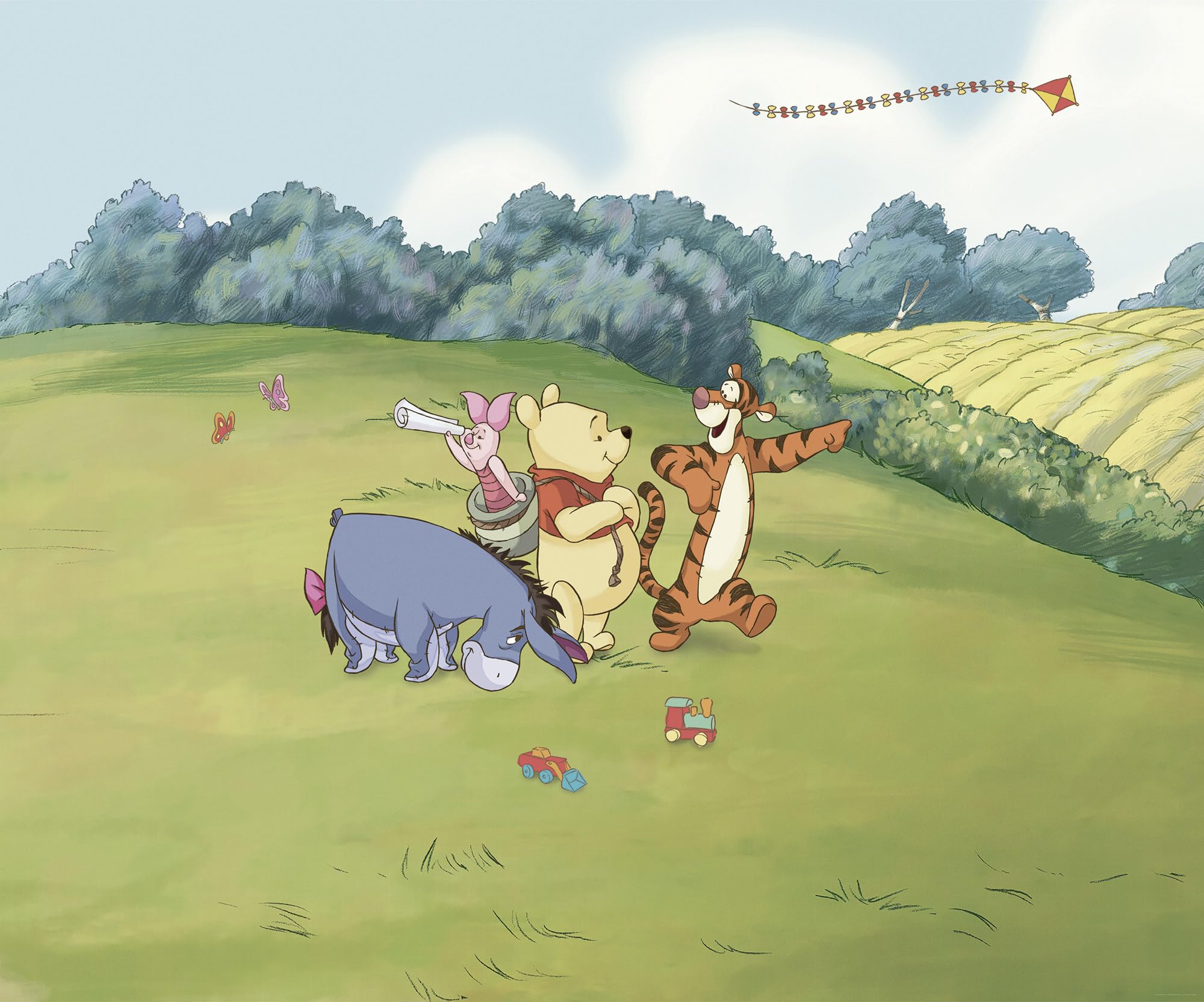 Komar Non-Woven Photo Wallpaper - Disney Winnie The Pooh Adventure - Size 300 x 250 cm - Children's Wallpaper - Image 2