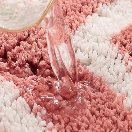 Miniatura 5 de UKELER Bonita alfombra de baño con forma de fresa para niños, antideslizante, absorbente, lavable, peluda, decoración de dormitorio de niños, tapete