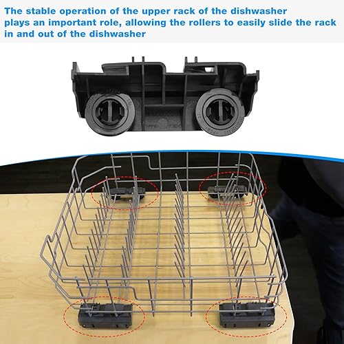 Miniatura 3 de WD28X27241 GE - Rejilla inferior para ruedas para lavavajillas GE, Hotpoint, Haier, repuesto para lavavajillas GE WD12X10438, WD12X10439,