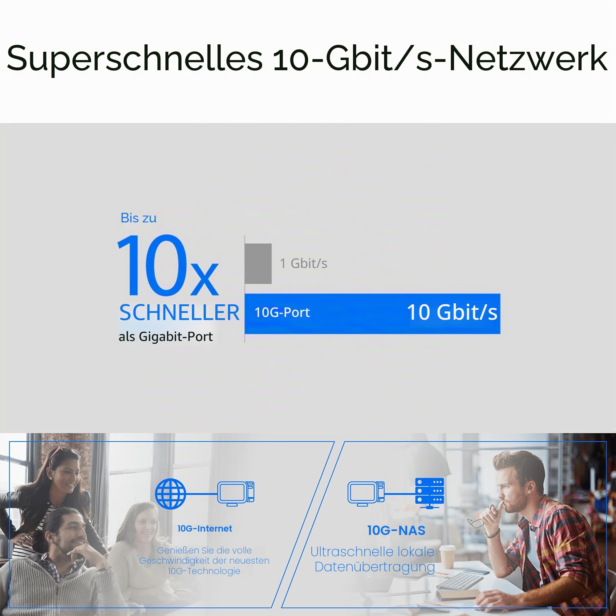 ASUS XG-C100C 10G Netzwerkadapter PCI-E x4 Karte mit einzelnem RJ-45-Port und integriertem QoS für die Verwendung mit Windows 10/8.1/8/7 und Linux Kernel 4.4/4.2/3.6/3.2 (XG-C100C)