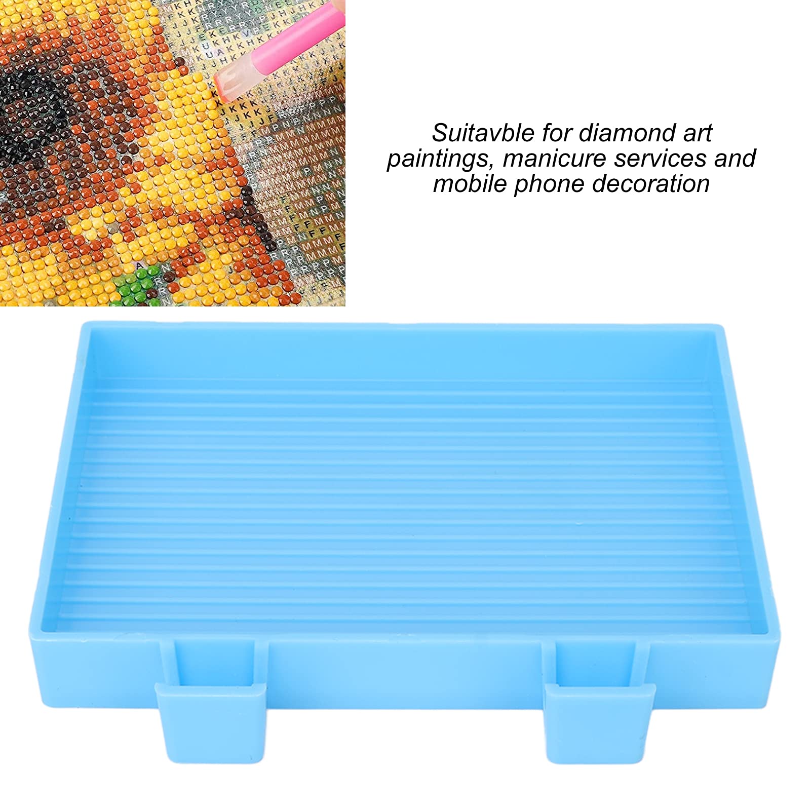 Rhinestone Plate Tray,6pcs Rhinestone Storage Trays Bead Sorting Container DIY Art Painting Accessories