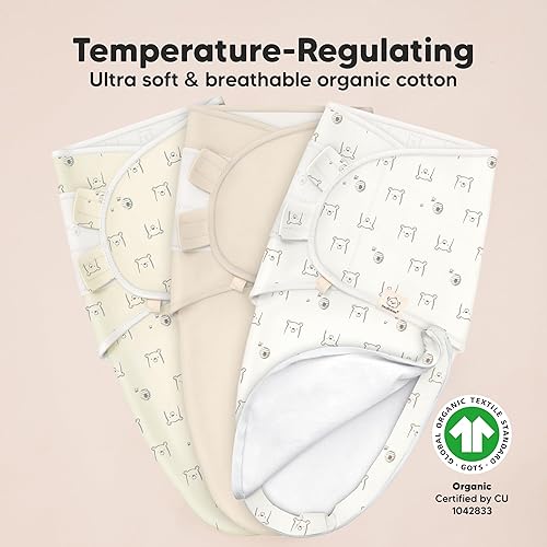 Miniatura 5 de Saco de Dormir para Bebé con Cremallera - Paquete de 3 Mantas para Recién Nacidos 0-3 Meses, Lactante, Niñas, Niños, Saco de Dormir para Recién