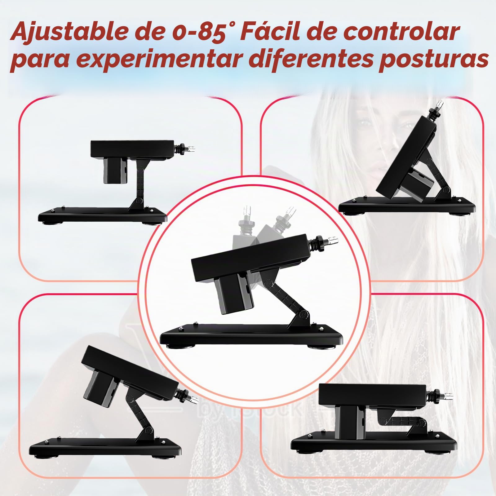 Máquina de sexo de control remoto, Love Machine Juguetes sexuales para hombres y mujeres Máquina automática de empuje con 5 consolador realista y accesorios 3XLR