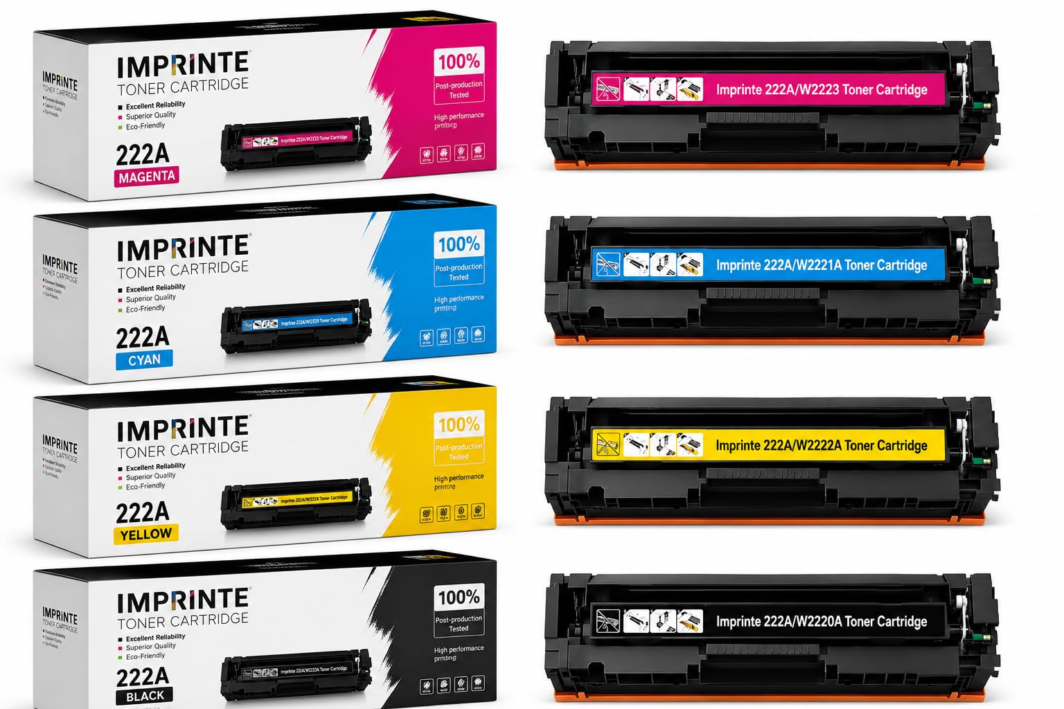 222A ( W2220A / W2221A / W2222A / W2223A) Color Combo Set Toner Cartridge Compatible with -HP Color LaserJet Pro MFP 3303sdw,3203dw Printers (Black/Cyan/Yellow/Magenta)-image-12