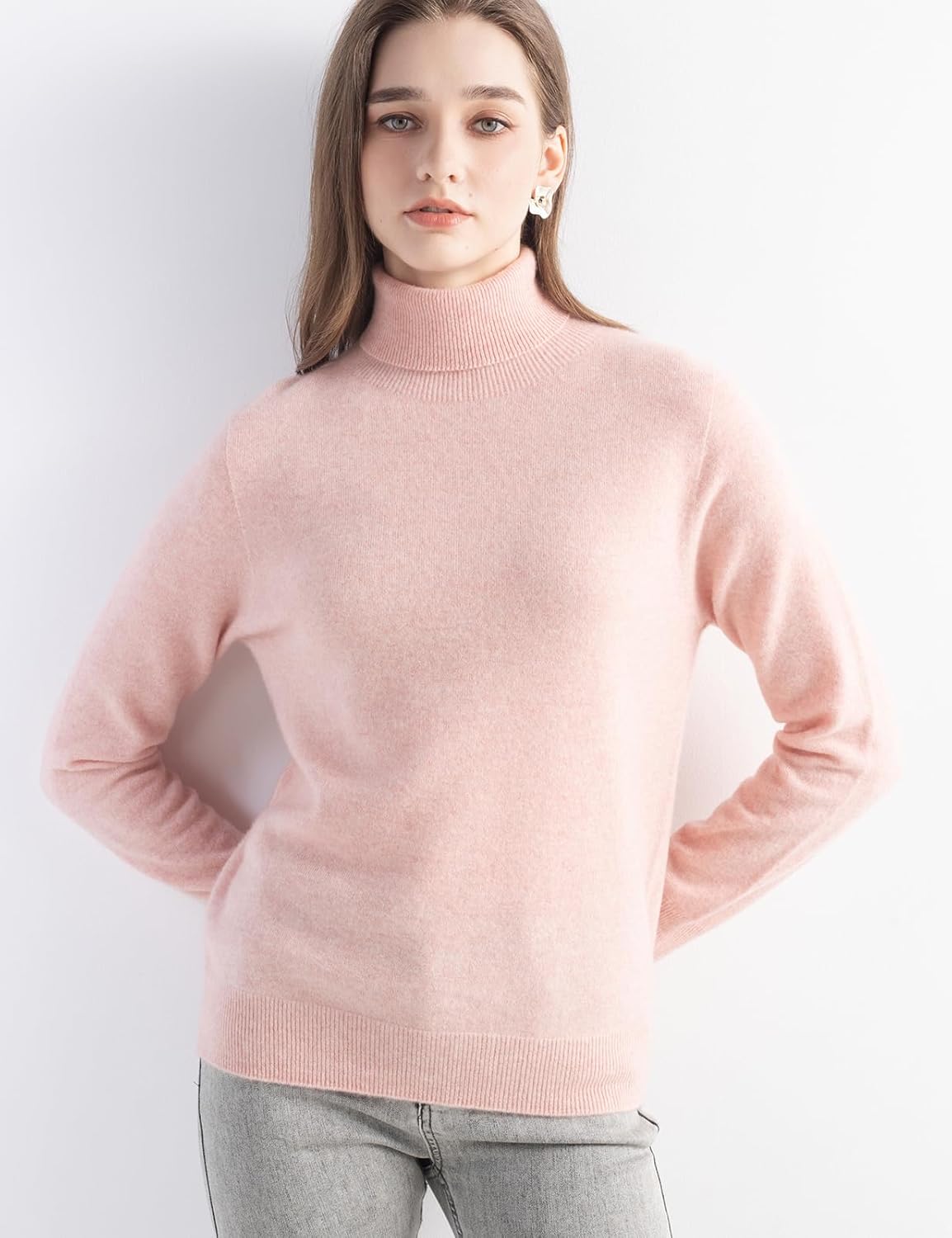 Chanyarn Women's 100% Pure Cashmere Sweater Turtleneck Long Sleeve Warm Soft 2025 Fall Winter Knit Pullover - Image 3