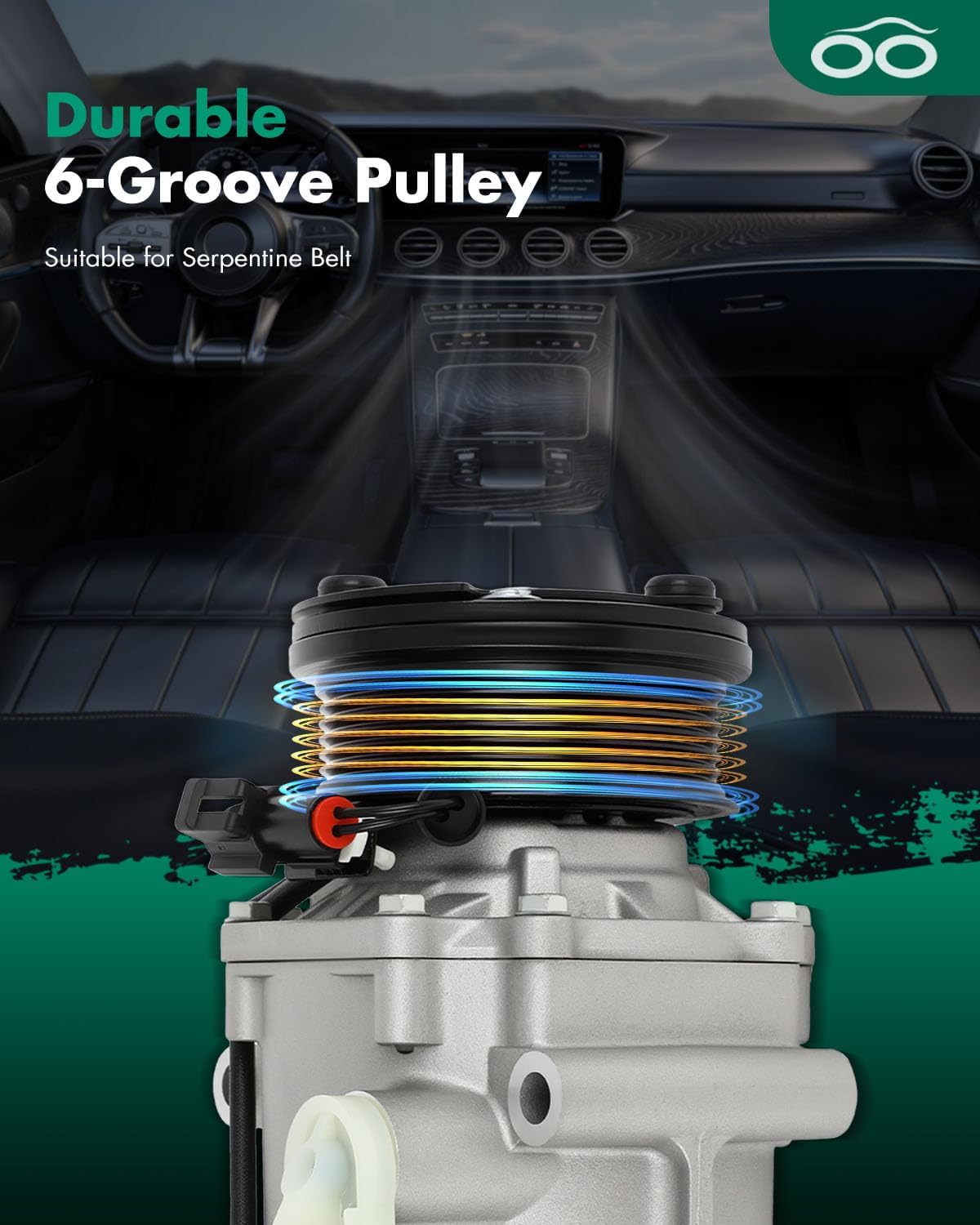 SCITOO AC Compressor Rapid Cooling for Ford Escape 2.3L 2.5L for Mazda Tribute for Mercury Mariner 2.3L 2.5L 2005-2009 97562 98562