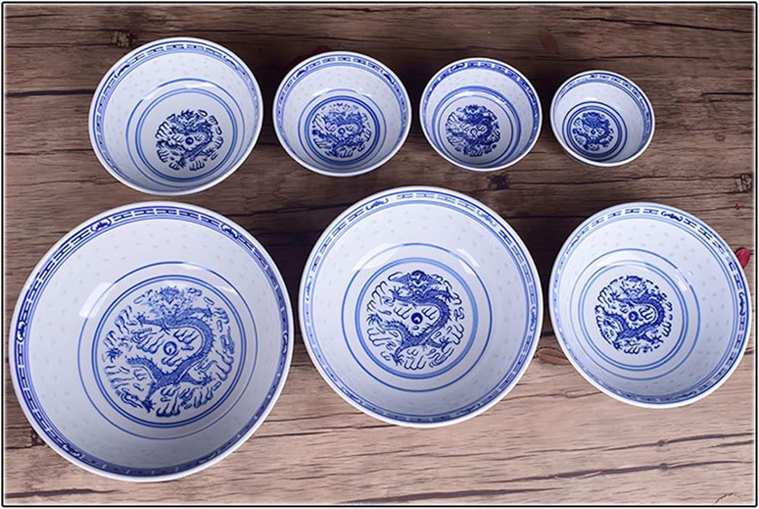 Ramenschalen aus Keramik, 17,8 cm, Porzellan, asiatische Nudelschale für Suppe, Müsli, Reis, Udon, Retro-Design, perfekt für Desserts und Essen