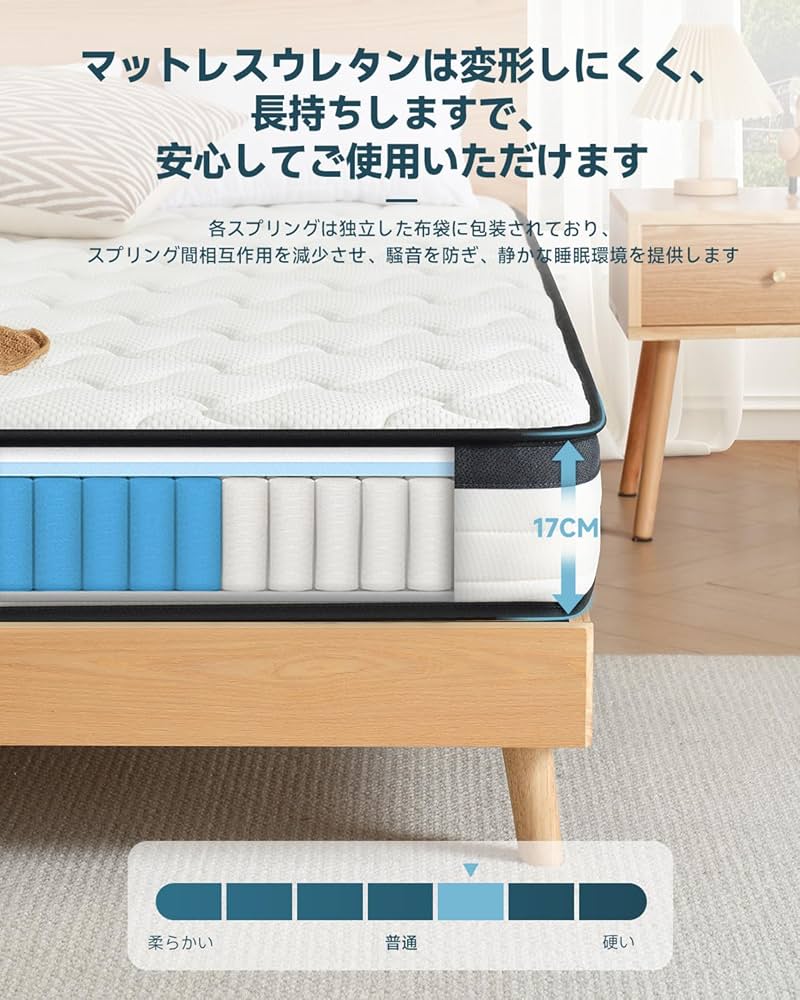 Amazon.co.jp: Z-HOM マットレス クイーン 高反発 厚み17cm