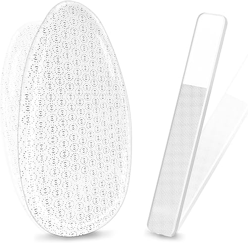 TORMEN 2 piezas de lima de pie de vidrio Nano removedor de callos para pies herramienta que contiene partículas micro abrasivas adecuadas para el