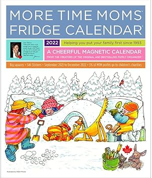 Amazon.com : More Time Moms Publishing Inc, Fridge Calendar 2022 Magnetic Wall Calendar : Office Products