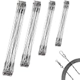 40Pcs Fishing Leaders, Upgrade Stainless Steel Leader, Premium Fish Wire Leaders, High-Strength Fishing Line Leader for Saltwater and Freshwater 4 Sizes, 6/8/10/12 Inches