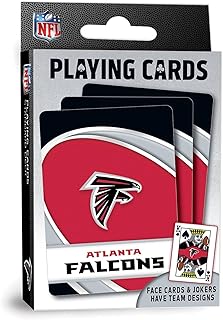 MasterPieces - NFL Playing Cards, Officially Licensed Atlanta Falcons Football Deck, Family Games for Adults and Kids, Standard Index