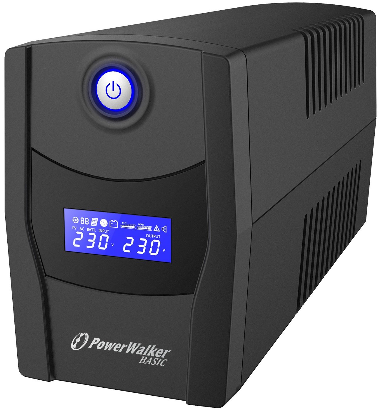 PowerWalker VI Series 800VA/480W Compact Battery backup solution with built-in AVR, HID Supported, Cold (DC) Start Function (LCD Screen)