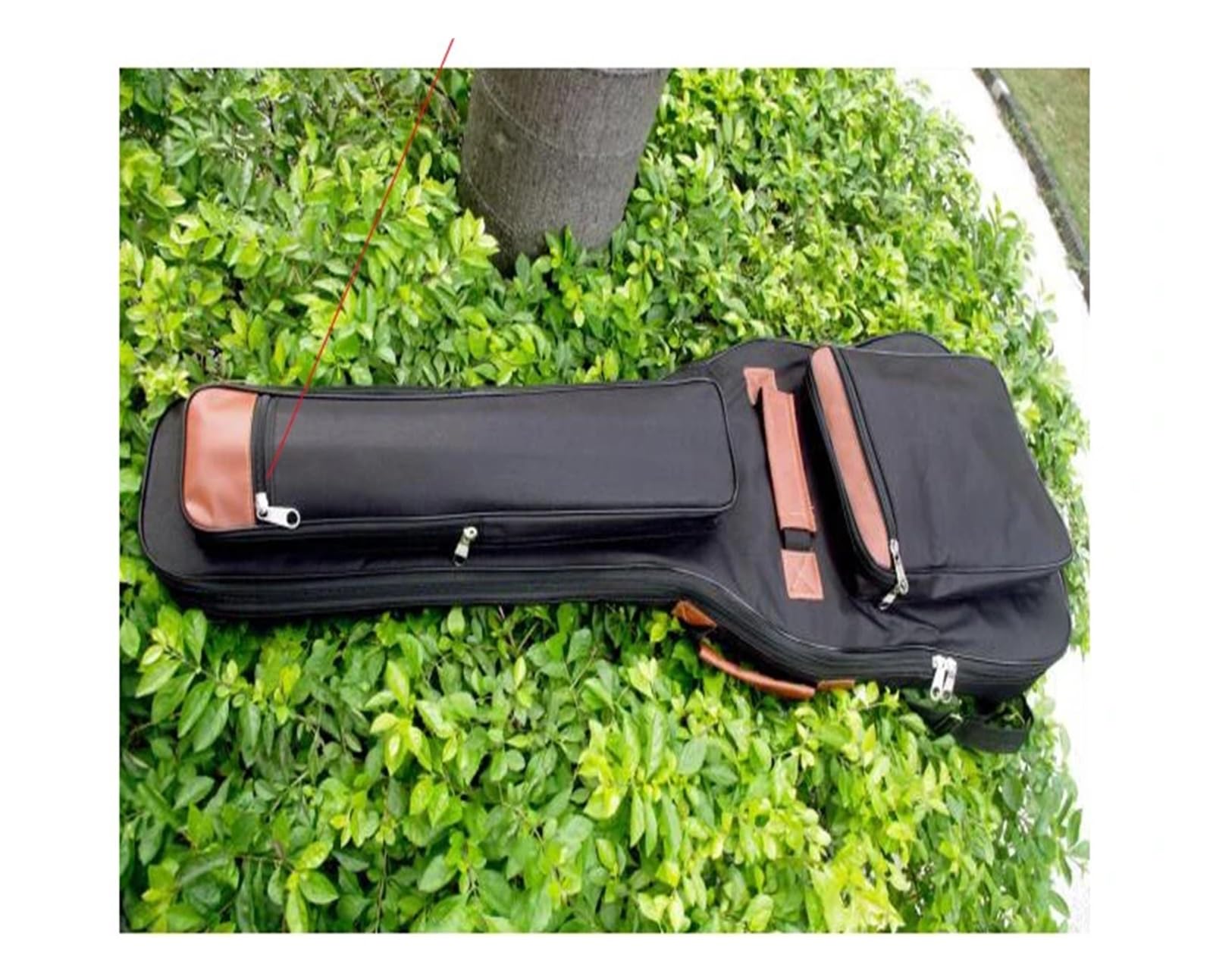 Borsa per chitarra Custodia for chitarra elettrica da 40/46 pollici, impermeabile, imbottita, for basso elettrico, con spessore di 10 mm(Black2)