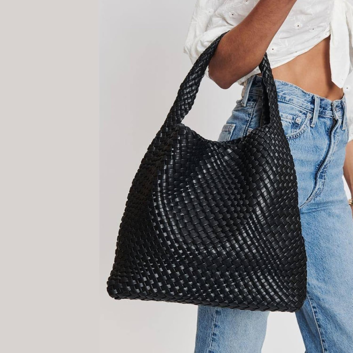 Geelyda Woven Tote Bag for Women with Purse, Fashion Shoulder Hobo Underarm Bags, Large Woven Handmade Work Commuter Day Bags - Image 2