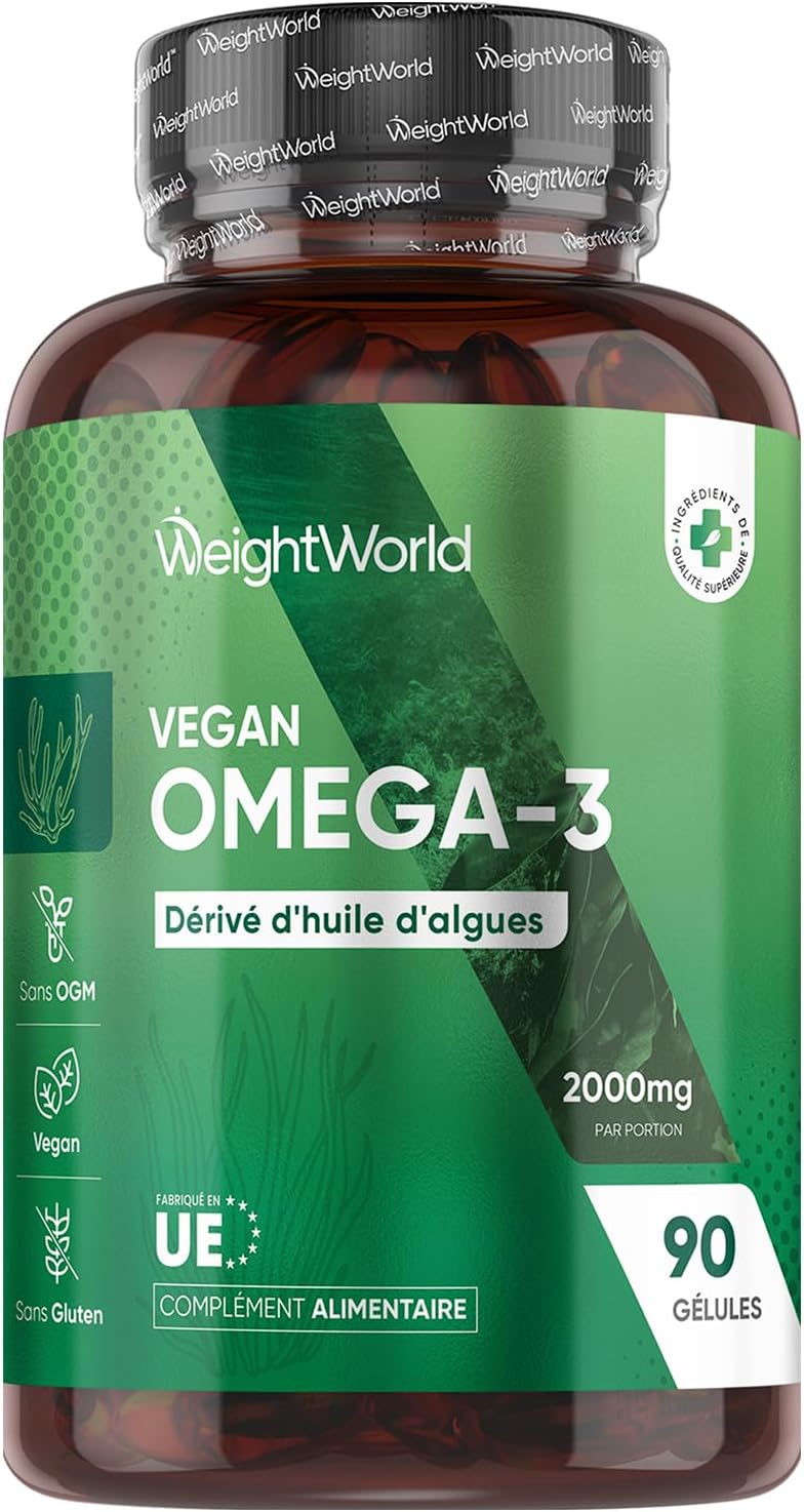 Omega 3 Vegan Seaweed Oil in Capsules 2000mg Omega 3 Dha Epa 90 Soft Capsules Vegan Alternatives to Fish Oil (Fish Oil) and Krill Oil Non-GMO Gluten Free Lactose Free