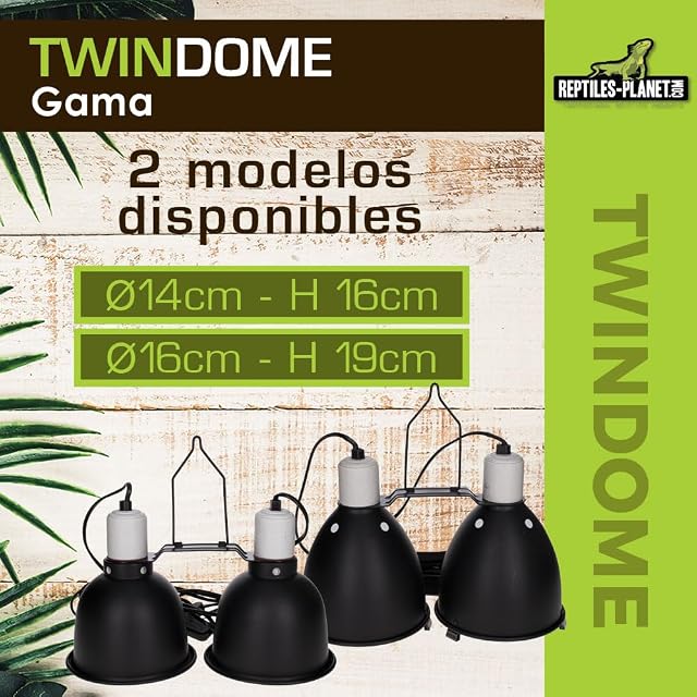 Foto 8 de 8 de Reptiles Planet - Twindome 16 - Portalámparas - Ø16 cm - Al. 19 cm