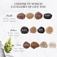 Vista 4 de 12 piezas de rocas DIY para grabar piedras de jardín pulidas inspiradoras, piedras de río de decoración natural personalizada para curación - Regalo