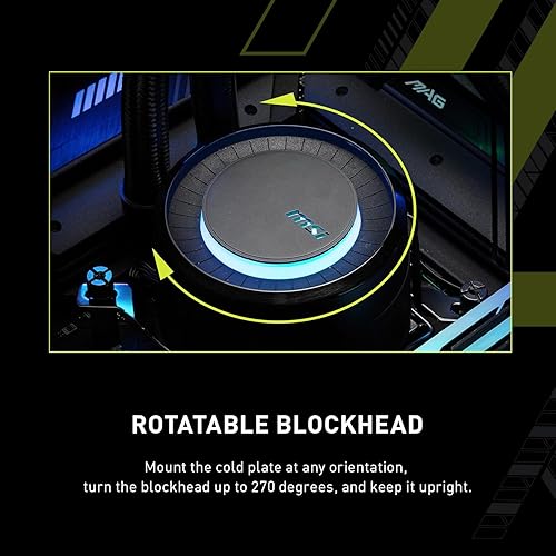 Miniatura 2 de MSI MAG CORELIQUID E240 - Enfriador líquido de CPU AIO RGB - Radiador de 9.449 in - Ventiladores dobles ARGB PWN de 4.724 in.