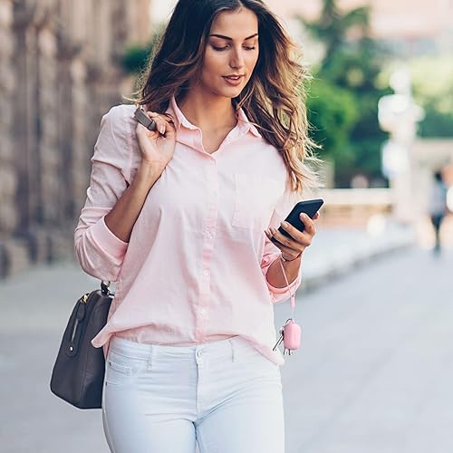 Miniatura 6 de Lerobo Funda para AirPods Pro de 21 generación con llavero y cordón, funda de silicona suave de protección completa para AirPod Pro 20222019 de