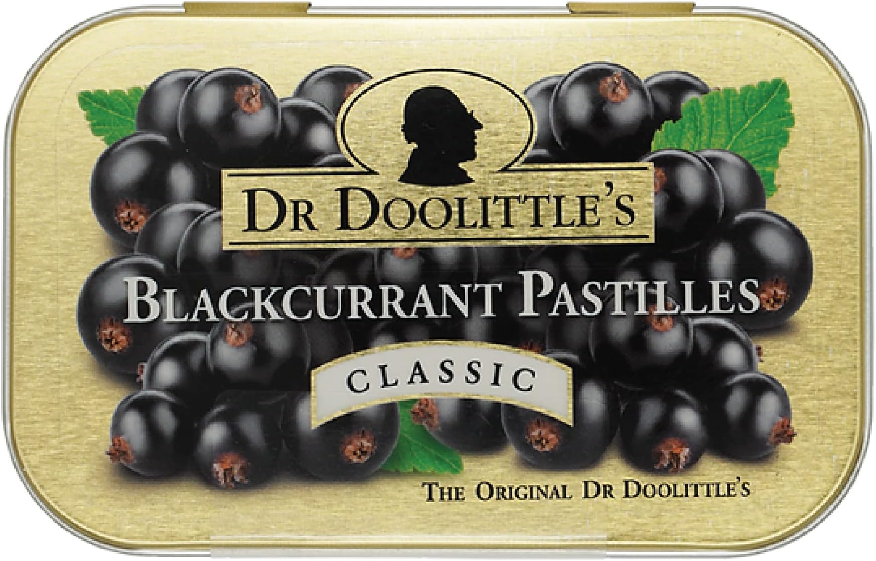 Dr. Doolittle’s Classic Soft Fruit Pastilles for Voice and Throat, Blackcurrant Flavor, 2.12 Ounce Tin, approximately 25 Count Package