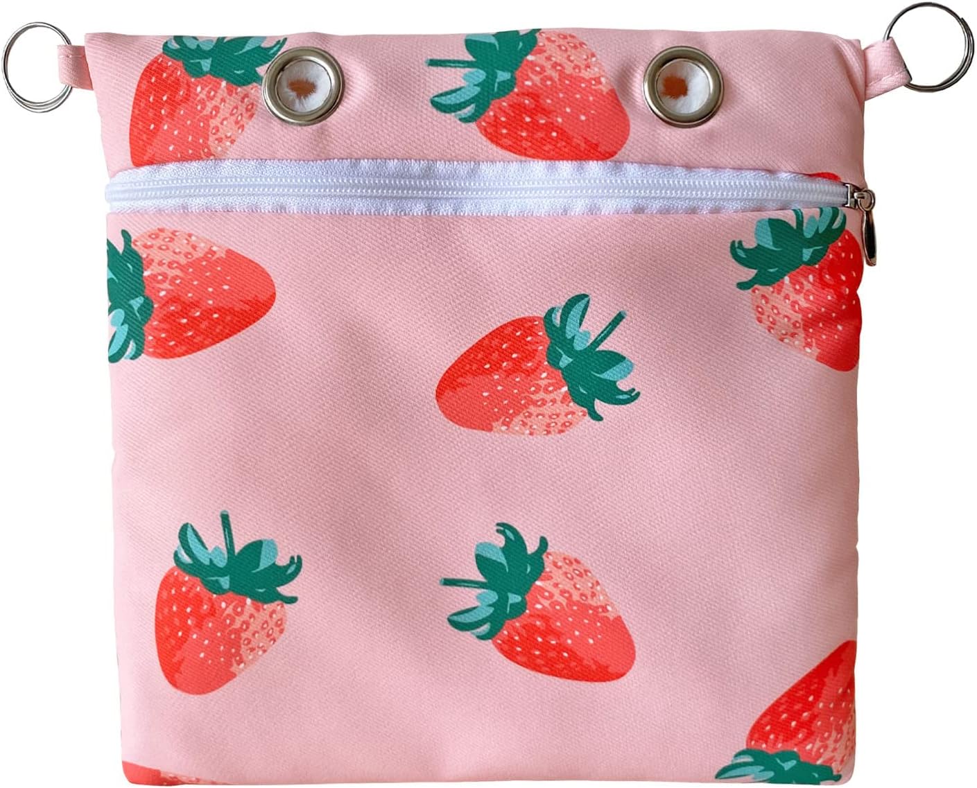 Handmade Faux Rabbit Fur Sugar Glider Bonding Carry Pouch Portable Small Animal Carrier Bag Small Animal Bonding Crossbody Strap for Hamster Rat Gerbil Other Small Pet Sleeping Bag with Vent (Pink)