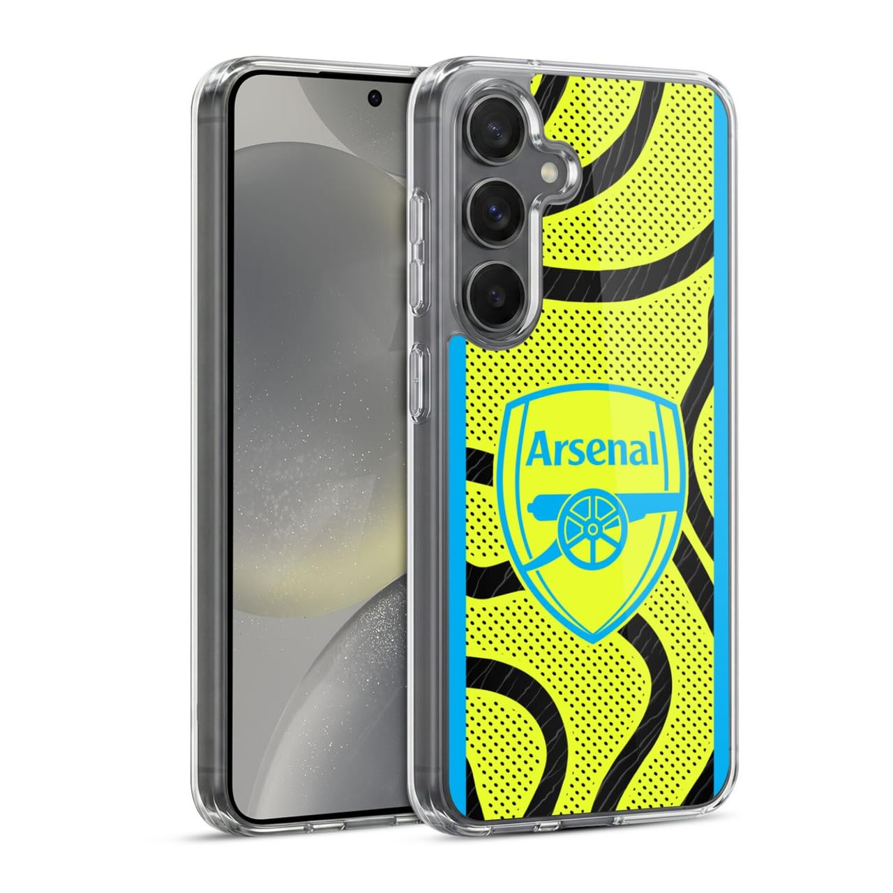 Head Case Designs Officially Licensed Arsenal FC Away 2023/24 Crest Kit Gel Case [Military Grade Protection] Compatible with Samsung Galaxy S24 5G and Compatible with MagSafe