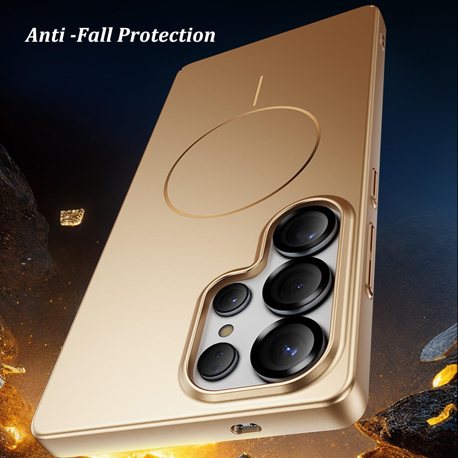 Stylowe etui do Samsung Galaxy S25 Ultra/S25 Plus/S25, kompleksowa ochrona aparatu, tylna magnetyczna osłona z przyssawką, bezprzewodowe ładowanie, smukłe etui, zielone, S25