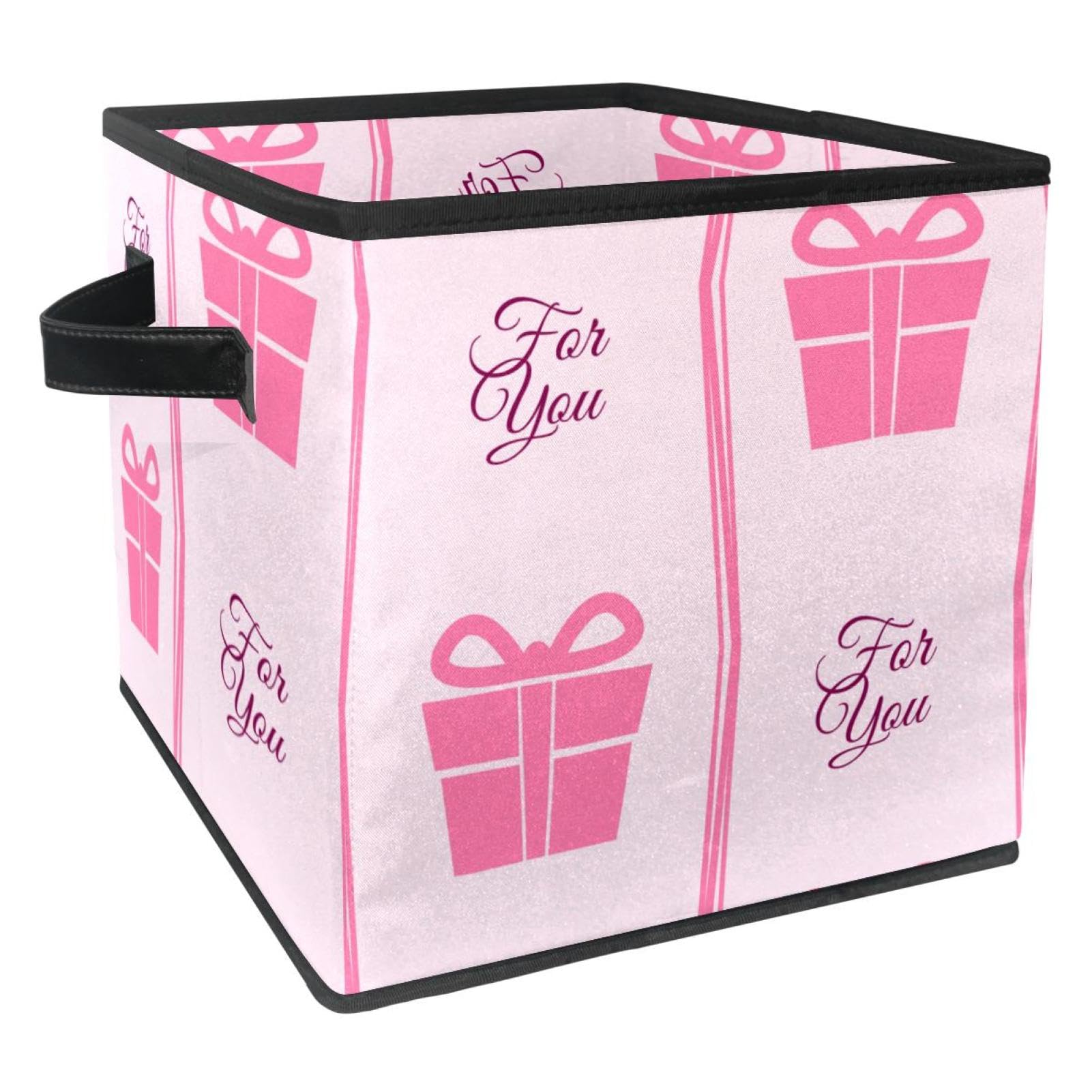 Boîte de rangement pliable en tissu gris | Cube organiseur de placard 30x30 cm