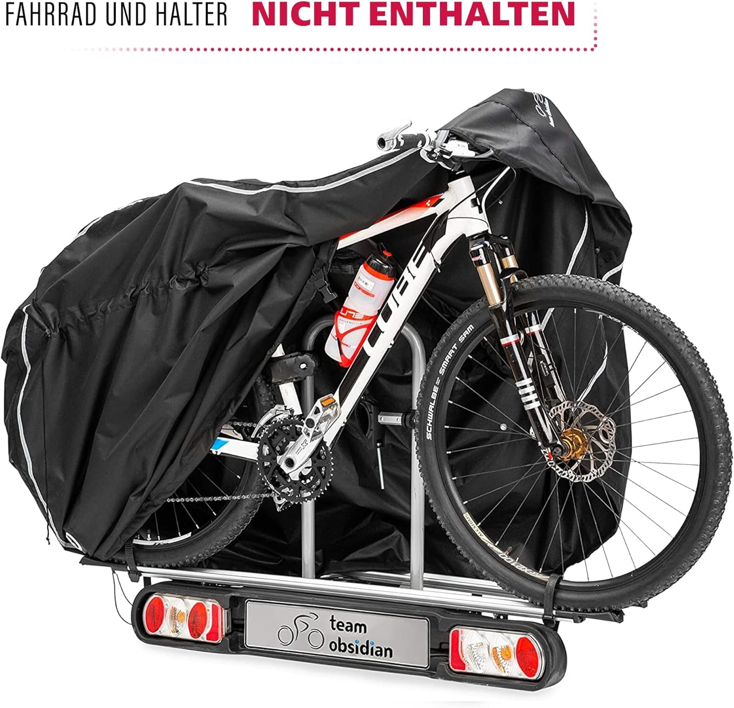 TeamObsidian Fahrradgarage wetterfest - Fahrradabdeckung wasserdicht - 300D Fahrrad Garage Outdoor - 1 bis 3 Fahrräder - Fahrradplane Fahrrad Abdeckung - Fahrradschutzhülle unterwegs