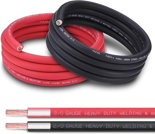 Cable de batería 20 AWG de 10 pies, rojo y negro, cable de soldadura OFC de cobre puro calibre 20 (actualizado con aislamiento más grueso), mayor
