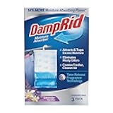 DampRid Lavender Vanilla Hanging Moisture Absorber, 16 oz., 3 Pack - Eliminates Musty Odors for Fresher, Cleaner Air, Ideal Moisture Absorbers for Closet, Blue, Small
