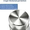 Olla interior de acero inoxidable para Instant Pot de 6 cuartos, grado alimenticio 304 (18/8) | Insertos de repuesto para Instantpot con diseño de fondo engrosado de tres capas, sin recubrimiento de teflón, compatible con Instapot Duo60, Duo Plus 60, Lux60 5