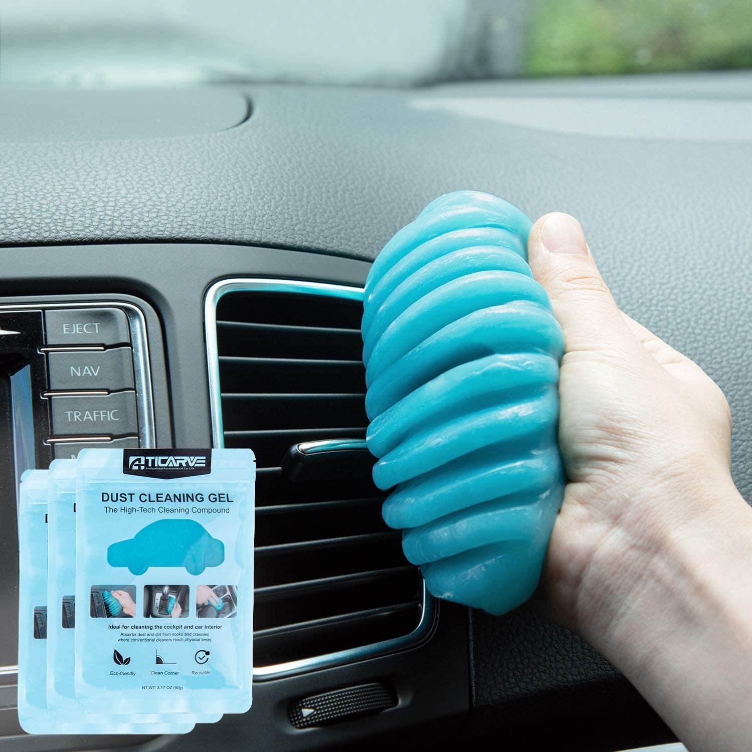 TICARVE 3 Pack Cleaning Gel for Car Detailing Putty Car Vent Cleaner Goo