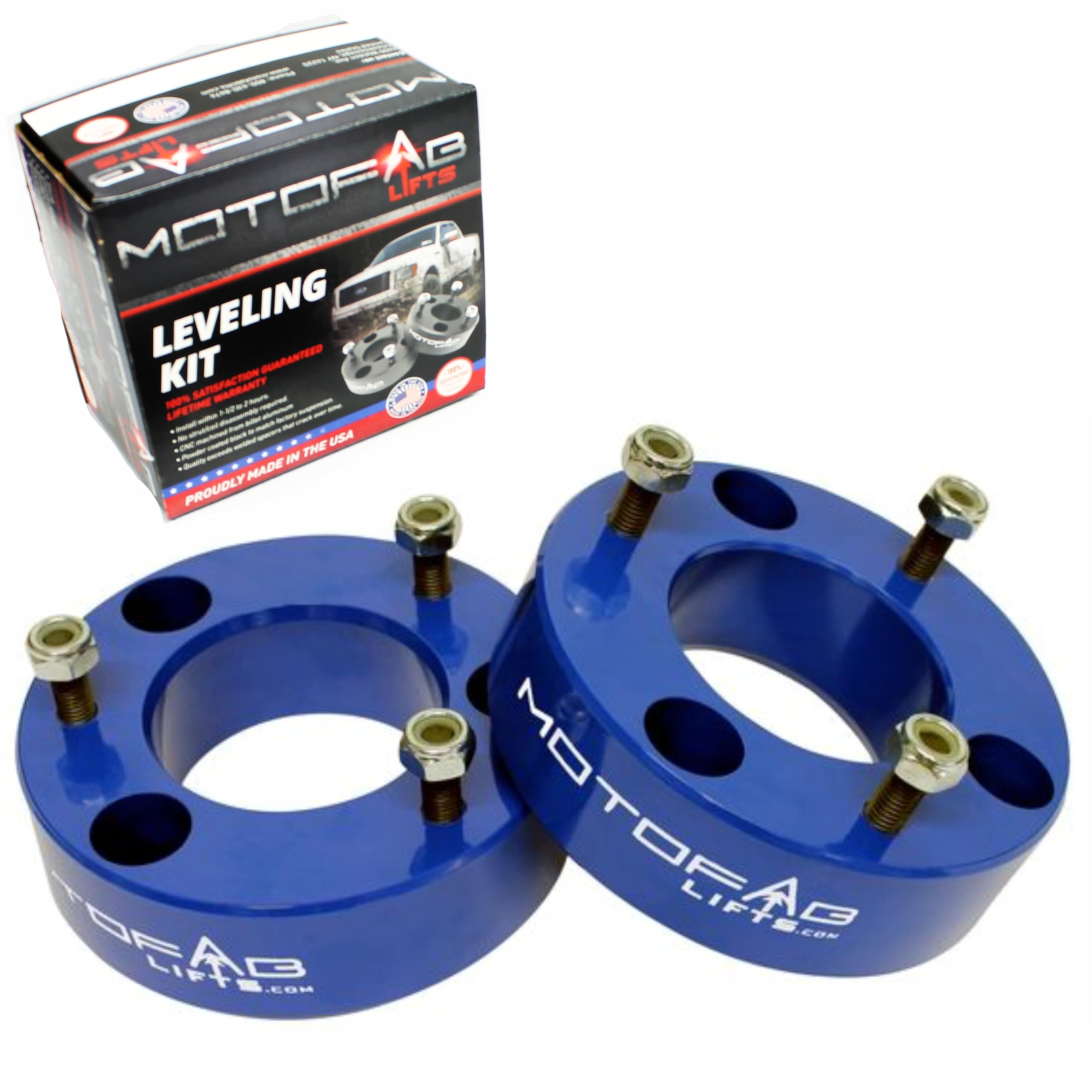 MotoFabLifts F150-2.5BLUE - 2.5 inch Front Leveling Lift Kit That fits F150