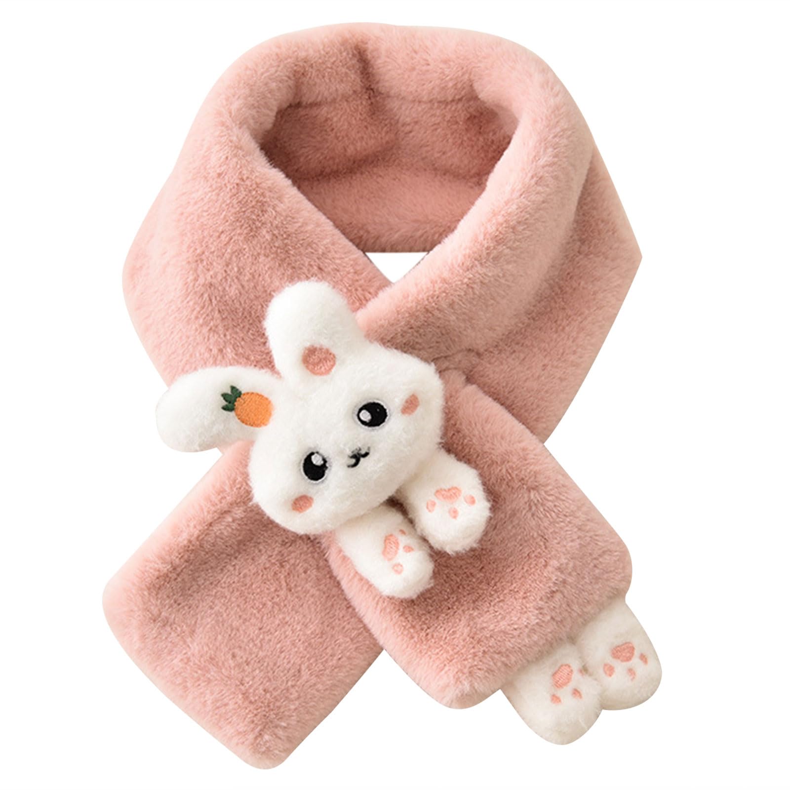 Ruiogoe Girls Winter Warm Thicken Scarfs Cartoon Shape Faux Plush Collar Scarf Shawl Lovely Warm Soft Scarf