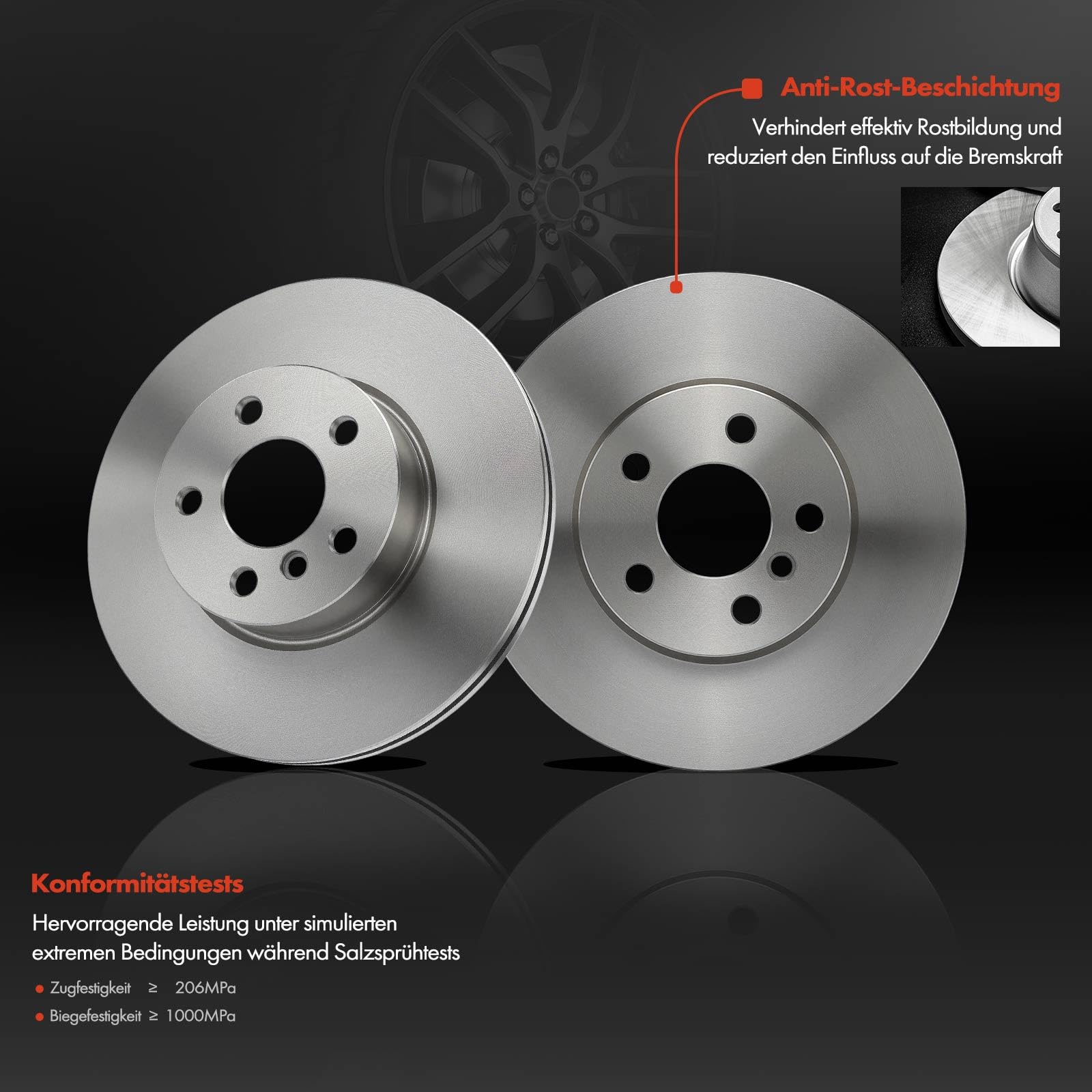 Frankberg 2 x tarcze hamulcowe + 4 x klocki hamulcowe przednie, kompatybilne z Touring G21, G81, 3, G20, G28, G80, 4, Cabriolet G23 G83, zamiennik # 34106884492
