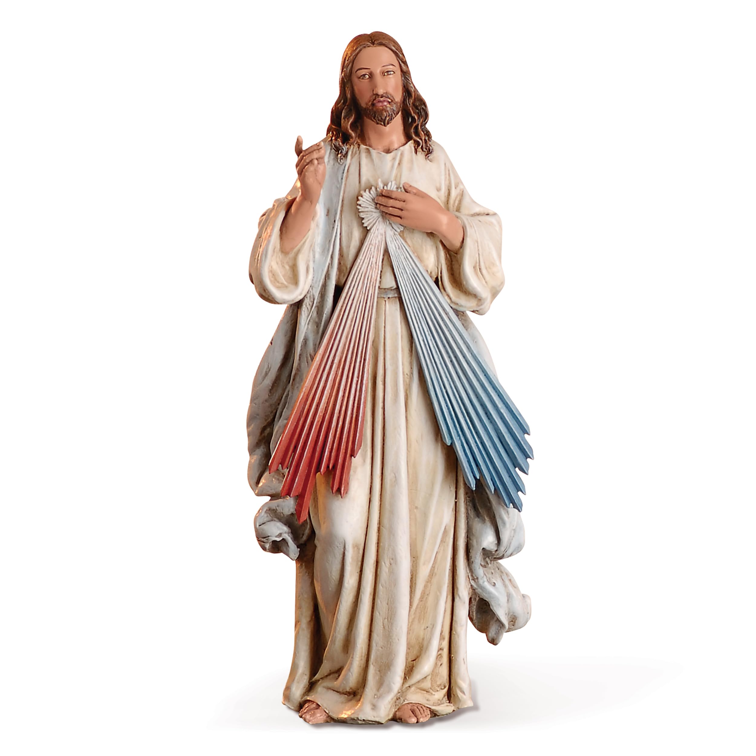 Roman Jesus Christ Divine Mercy Renaissance Collection 9.5 Inch Resin Stone Statue Figurine
