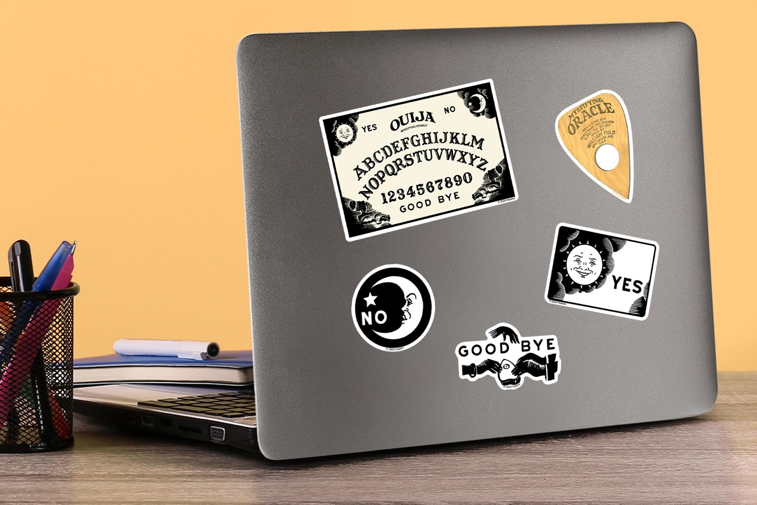 Ouija Vinyl-Aufkleber, groß, 50 Stück, für Laptop, Wasserflasche, Scrapbooking, Tablet, Skateboard, drinnen und draußen