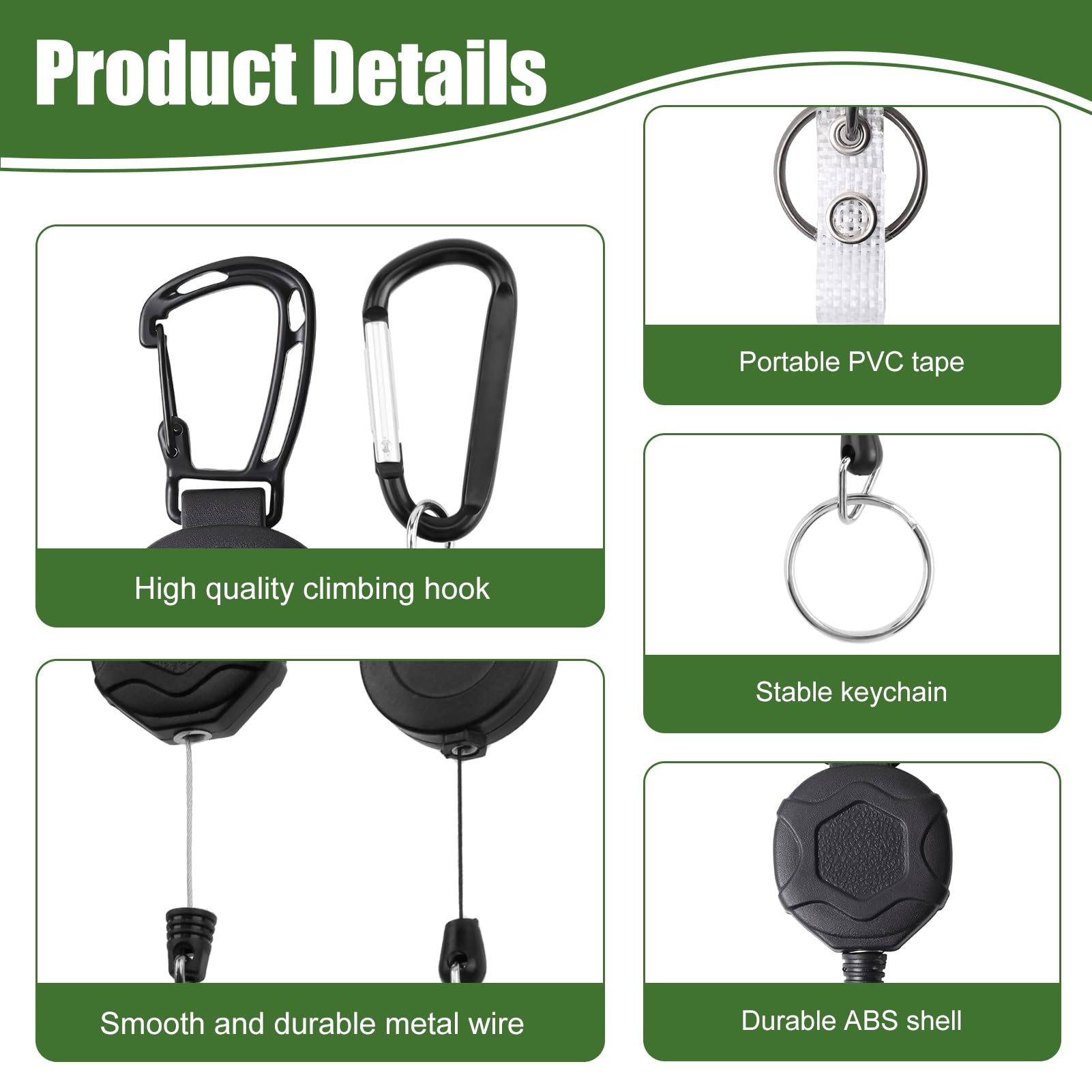 Llavero Retráctil Con Mosquetón Retráctil Y Carrete Para | Meses Sin