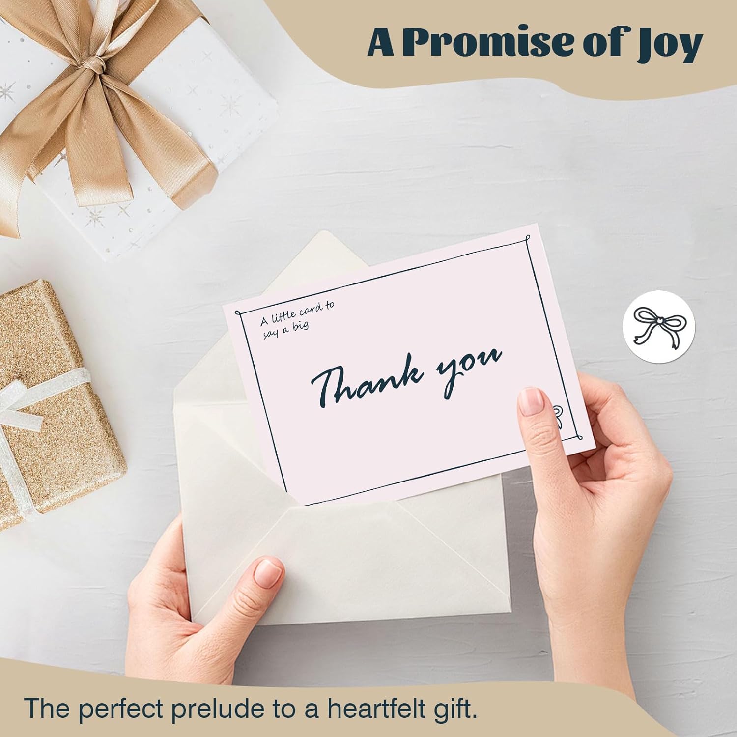 32 Pack Thank You Cards with Envelopes and Sealing Stickers, 4x6 Inch Blank Notes, Hand Painted Designs, 300gsm Premium Cardstock, Bulk Cards for Wedding, Graduation, Baby Shower, Anniversaries - Image 6