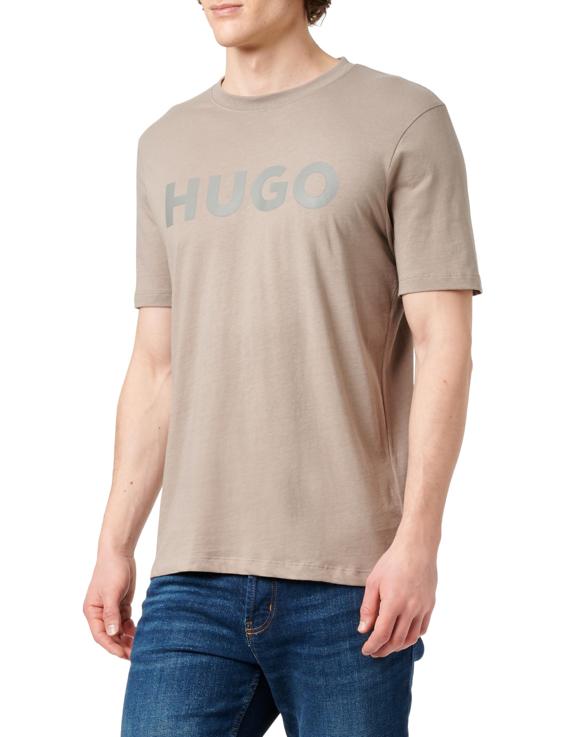 Hugo Men's T-Shirt, Light/Pastel Brown 237, L