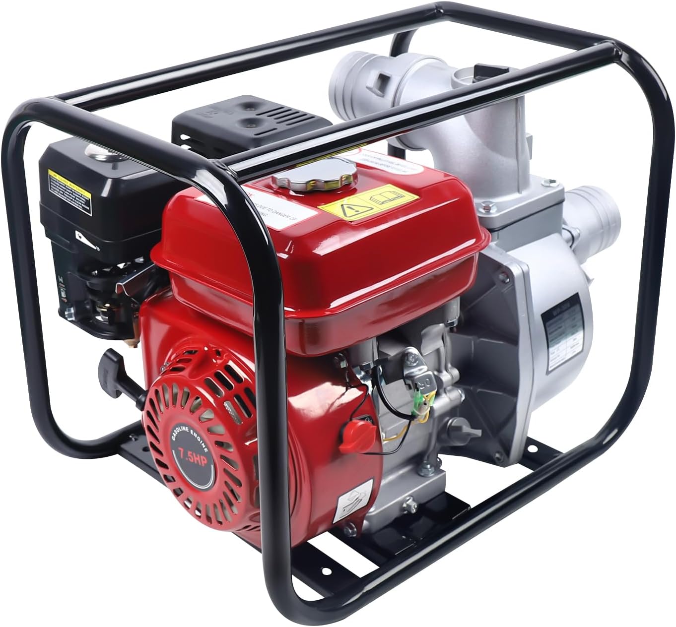Commercial Gas Powered Water Pump,7.5 HP 3" Inlet/Outlet Semi-Trash Water Transfer Centrifugal Pump for Agricultural Flood Landscaping Garden Irrigation Drainage,60 m3/h,3600RPM