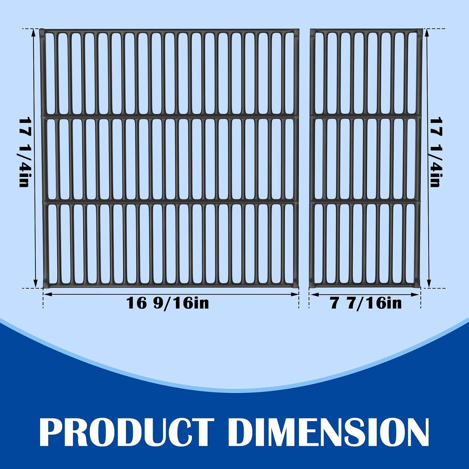 SafBbcue Searwood Grates for Weber Searwood 600 Pellet Grill Parts, Spirit Grill Replacement Parts for Weber Spirit 300 Series Grills Grates, Cast Iron Cooking Grid for Weber Gas/Smoker Grills Parts
