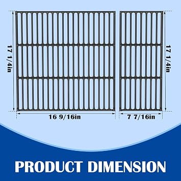 SafBbcue Searwood Grates for Weber Searwood 600 ペレットグリルパーツ 17.25インチ 鋳鉄グリルグリッド ウェーバーウッドペレット用 1500120 グリルパーツ